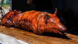 Pig Pickin whole hog roast big Kyle bbq catering menus